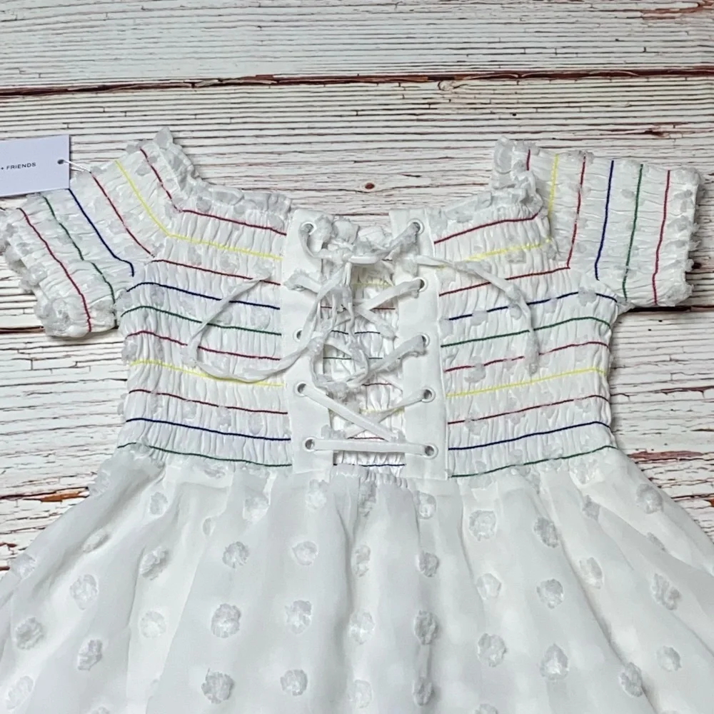 NWT Lovers + Friends Off The Shoulder Babydoll Mini Dress in White Sz S - Picture 11 of 16